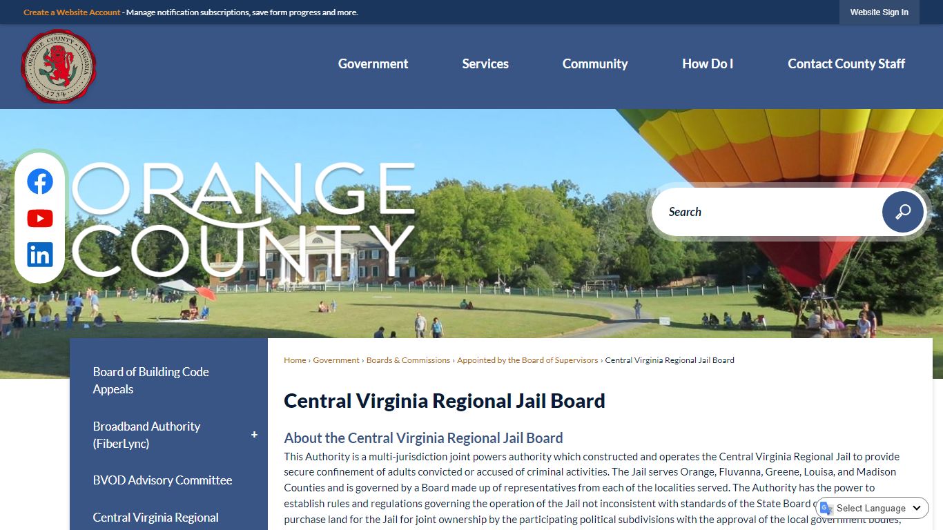 Central Virginia Regional Jail Board - Orange County, VA